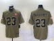Men's San Francisco 49ers #23 Christian McCaffrey Green Salute To Service Limited Jersey