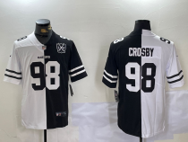 Men's Las Vegas Raiders #98 Maxx Crosby Black/White Split 2020 Vapor Untouchable Limited Jersey