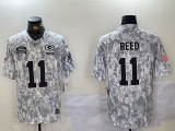 Men's Green Bay Packers #11 Jayden Reed Arctic Camo 2024 F.U.S.E. Salute to Service Jersey