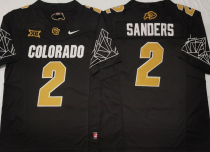 Men's Colorado Buffaloes #2 Shedeur Sanders Black 2024 F.U.S.E. With Big 12 XII Patch Stitched Jersey