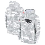 Men's New England Patriots 2024 Arctic Camo Salute to Service Club Fleece Pullover