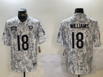 Men's Chicago Bears #18 Caleb Williams Arctic Camo 2024 F.U.S.E. Salute to Service Jersey