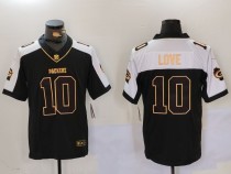 Men's Green Bay Packers #10 Jordan Love Black/Gold  2024 F.U.S.E. Limited Jersey
