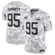 Men's Cleveland Browns #95 Myles Garrett Arctic Camo 2024 F.U.S.E. Salute to Service Jersey