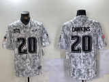 Men's Philadelphia Eagles #20 Brian Dawkins Arctic Camo 2024 F.U.S.E. Salute to Service Jersey