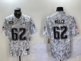 Men's Philadelphia Eagles #62 Jason Kelce Arctic Camo 2024 F.U.S.E. Salute to Service Jersey