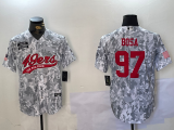 Men's San Francisco 49ers #97 Nick Bosa 2024 Arctic Camo Salute to Service Jersey