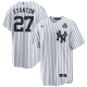 Men's New York Yankees #27 Giancarlo Stanton White 2024 World Series With Name Jersey