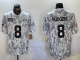 Men's New York Jets #8 Aaron Rodgers Arctic Camo 2024 F.U.S.E. Salute to Service Jersey