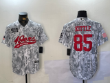 Men's San Francisco 49ers #85 George Kittle 2024 Arctic Camo Salute to Service Jersey