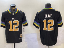 Men's New Orleans Saints #12 Chris Olave Black 2023 F.U.S.E Vapor Untouchable Limited Jersey