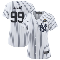 Women's New York Yankees #99 Aaron Judge White 2024 World Series Baseball Jersey