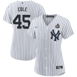 Women's New York Yankees #45 Gerrit Cole White 2024 World Series Baseball Jersey