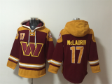 Men's Washington Commanders #17 Terry McLaurin Burgundy Ageless Must-Have Lace-Up Hoodie