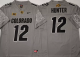 Men's Colorado Buffaloes #12 Travis Hunter Grey 2024 F.U.S.E. With Big 12 XII Patch Stitched Jersey