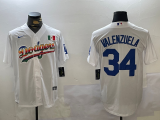 MLB Los Angeles Dodgers #34 Toro Valenzuela White Jersey