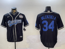 Men's Los Angeles Dodgers #34 Toro Valenzuela Black 2024 World Series Jersey