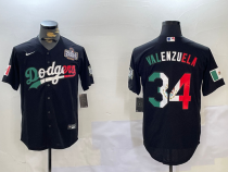 Men's Los Angeles Dodgers #34 Toro Valenzuela Black 2024 World Series Jersey
