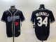 Men's Los Angeles Dodgers #34 Toro Valenzuela Black Stitched Jersey