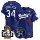 Men's Los Angeles Dodgers #34 Toro Valenzuela Royal 2024 World Series With Fernando Memorial Jersey