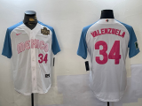 Men's Los Angeles Dodgers #34 Toro Valenzuela White 2024 World Series Jersey