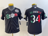Youth Los Angeles Dodgers #34 Toro Valenzuela Black 2024 City Connect Limited Stitched Jersey
