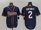 Men's Denver Broncos #2 Pat Surtain II Navy 2024 Baseball Stitched Football Jersey