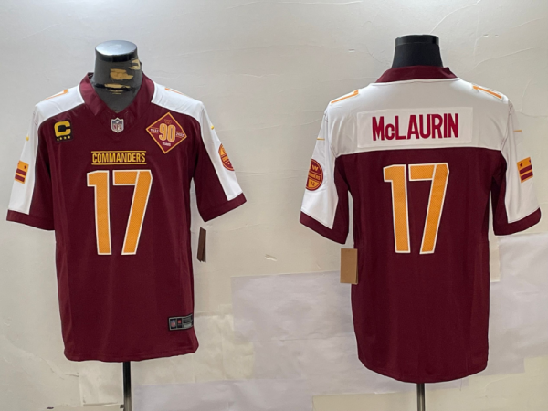 Men's Washington Commanders #17 Terry McLaurin Red 2024 F.U.S.E. Vapor Limited Football