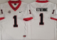 Men's Georgia Bulldogs #1 Trevor Etienne White Stitched Jersey