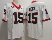 Georgia Bulldogs #15 Carson Beck White F.U.S.E. Stitched Jersey