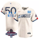 Men's Los Angeles Dodgers #50 Mookie Betts Cream 2024 World Series Champions City Connect Jersey