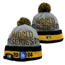Dodgers 2024 World Series beanie.