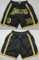Los Angeles Lakers Black Shorts (Run Small)