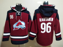 Men's Colorado Avalanche #96 Mikko Rantanen Burgundy Pullover NHL Hoodie