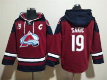 Colorado Avalanche #19 Joe Sakic Burgundy Pullover NHL Hoodie