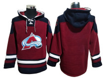 Men's Colorado Avalanche Blank Burgundy Pullover NHL Hoodie