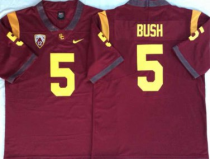 NCAA USC Trojans #5 Bush Red Jersey