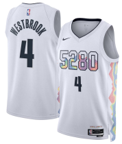 Men's Denver Nuggets #4 Russell Westbrook 2024-25 City Edition Stitched Jersey