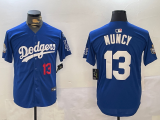 MLB Los Angeles Dodgers #13 Muncy Royal 2024 World Series With Fernando Memorial Jersey