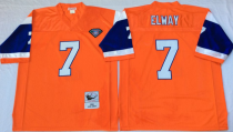 Broncos #7 John Elway Orange Throwback Mitchell and Ness 1994 NFL Jersey