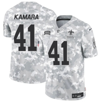 Men's New Orleans Saints #41 Alvin Kamara Arctic Camo 2024 F.U.S.E. Salute to Service Jersey