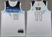 Men's Minnesota Timberwolves #11 Naz Reid White 2024/25 City Edition Stitched Jersey