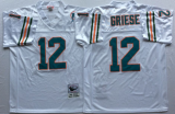 NFL Miami Dolphins #12 Griese White Throwback Jersey