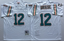 NFL Miami Dolphins #12 Griese White Throwback Jersey