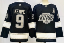 Men's Los Angeles Kings #9 Adrian Kempe Black 2024-25 Home Stitched Hockey Jersey