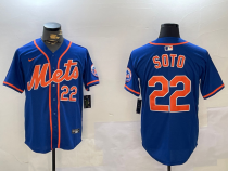 Men's New York Mets #22 Juan Soto Royal 2024 Alternate Baseball Jersey