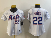 Women New York Mets #22 Juan Soto White Nike Game Jerse