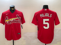 MLB St. Louis Cardinals #5 Pujols Red Nike Game Stitched Jersey