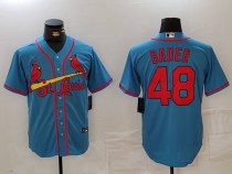Men's St. Louis Cardinals #48 Bader Blue Nike Game Stitched Jersey