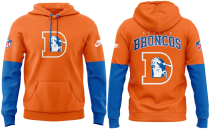 Denver Broncos Orange 2024 Throwback To 77 Orange Zip Limited Hoodie